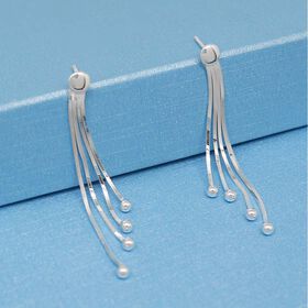 4-Band Ohrringe in 925 Silber