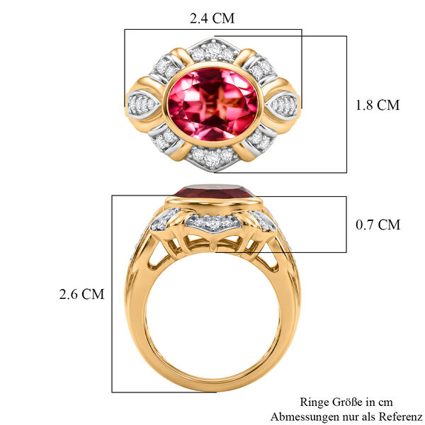 EverTrue Sunset Triplett Quarz und Zirkon zweifarbiger Ring - 4,32 ct. image number 6