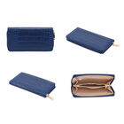 PASSAGE 4er-Set, Crossbody-Tasche, Portemonnaie, Schultertasche und Clutch mit Kroko-Prägung, Marineblau image number 5