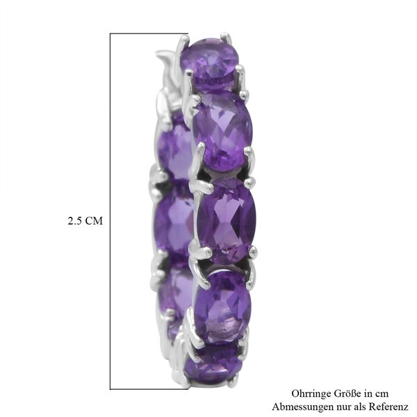 Lusaka Amethyst Creolen 925 Silber platiniert ca. 7,56 ct image number 4