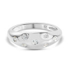 LUSTRO STELLA - feinster Zirkonia-Ring, 925 Silber (Größe 17.00) image number 0