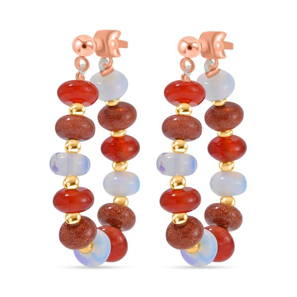 Multi Edelstein Ohrringe- 59 ct. image number 3