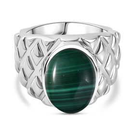 Malachit Ring Messing (Größe 18.00) ca. 8,23 ct