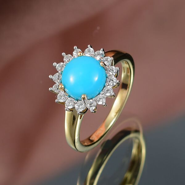 D&rsquo;Joy AA Sleeping Beauty T&uuml;rkis und Zirkon Ring - 2,39 ct. image number 2