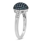Blauer Diamant-Ring, 925 Silber platiniert  ca. 0,50 ct image number 3
