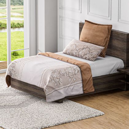 6-teiliges Set: 80 GSM antibakterielle, antiallergische Mikrofaser-Bettwäsche (je 2 Stück: 135x200 - 80x80 - 40x80 cm), Beige-Karamell