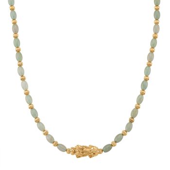 Gr&uuml;ne Aventurin Pixiu Halskette und Armband