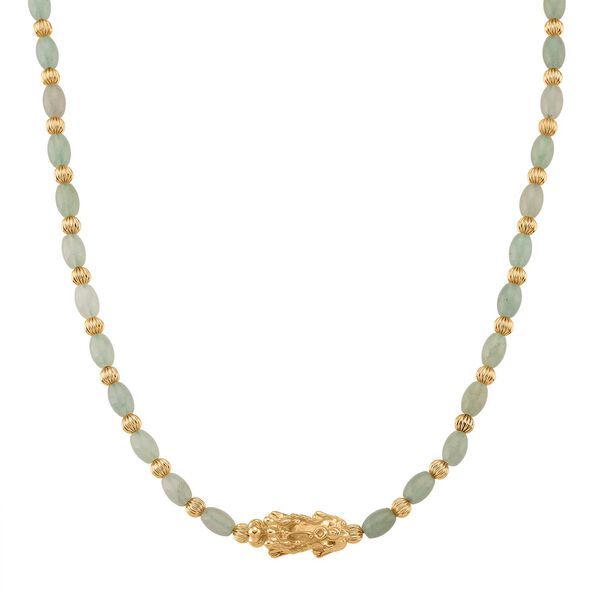 Grüne Aventurin Pixiu Halskette und Armband image number 1