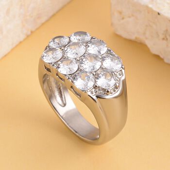 Wei&szlig;er Zirkonia Ring, reiner Edelstahl (Gr&ouml;&szlig;e 16.00)