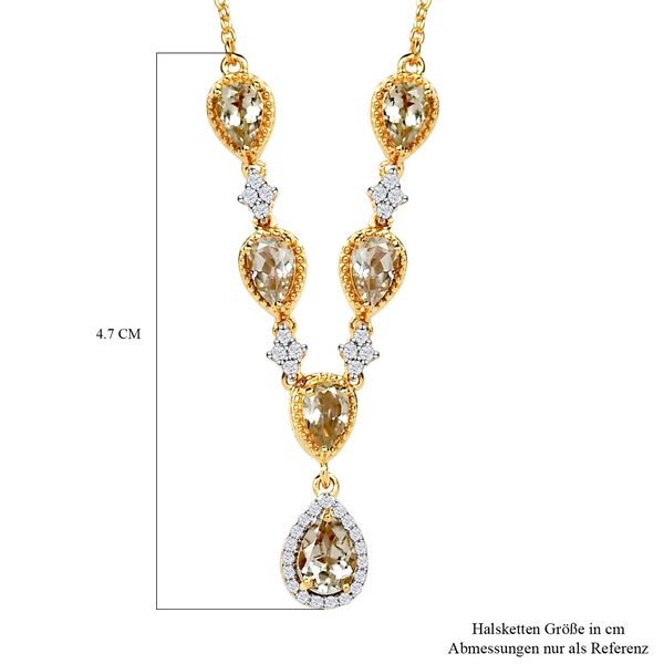 AAA Turkizit Collier, ca. 45 cm, 925 Silber Gelbgold Vermeil ca. 3,30 ct image number 8