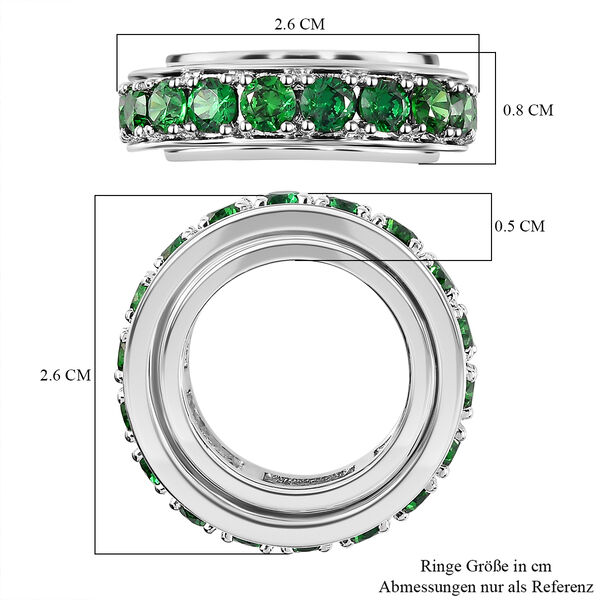 Gr&uuml;ner Zirkonia Spinning-Ring - 7,67 ct. image number 6