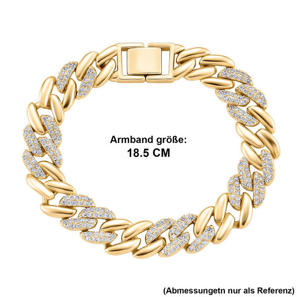 Wei&szlig;er Zirkonia Armband ca. 18.5 cm Nickelfreies Messing image number 5