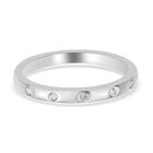 Diamant Band Ring 925 Silber platiniert (Größe 20.00) ca. 0.05 ct