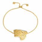 Coryana Armband, Edelstahl, Katzenmotiv,925 Silber vergoldet, verstellbar ca. 23 cm ca. 3,90g