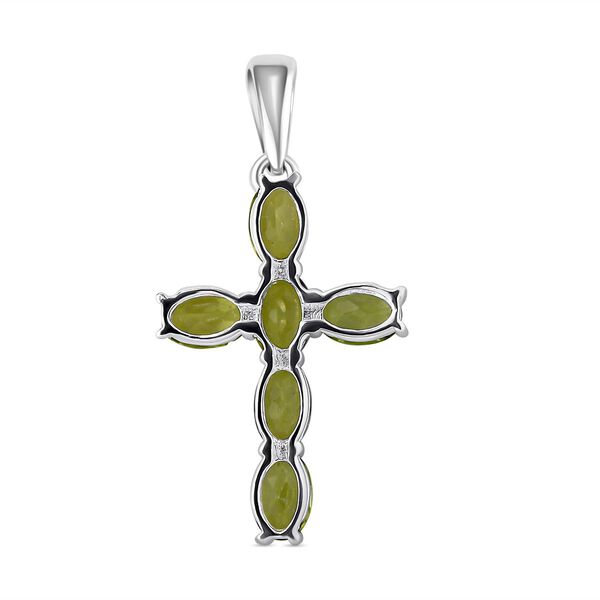 Peridot Kreuz Anhänger - 2,87 ct. image number 5