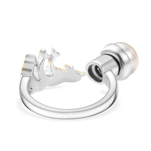 EVER TRUE Süßwasser Perle (7.5-8 mm) Ring Nickelfreies Messing Zweifarbige Beschichtung (Größe 19.00) image number 5