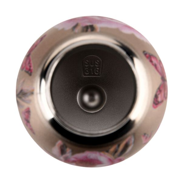 LIVMORE Edelstahl Trinkflasche 260 ml ca. 14 cm Rosenbl&uuml;te Ros&eacute;gold image number 7