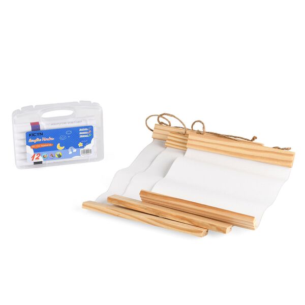 4er-Set Malset mit Acrylmarkern und Aufbewahrungsbox, 18x24cm, 20x25cm und 20x30cm image number 0