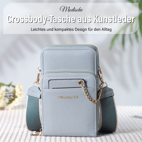 PASSAGE Crossbody Tasche, 18x6,5x11cm, Grau image number 1