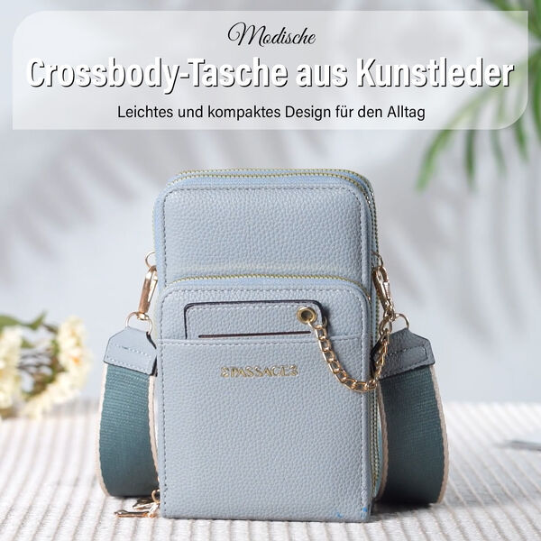 PASSAGE Crossbody Tasche, 18x6,5x11cm, Grau image number 1