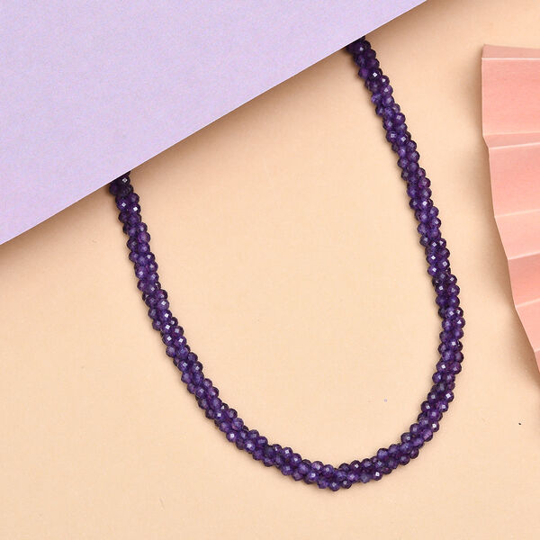 Amethyst-Halskette, 50 cm, 925 Silber ca. 102.38 ct image number 6