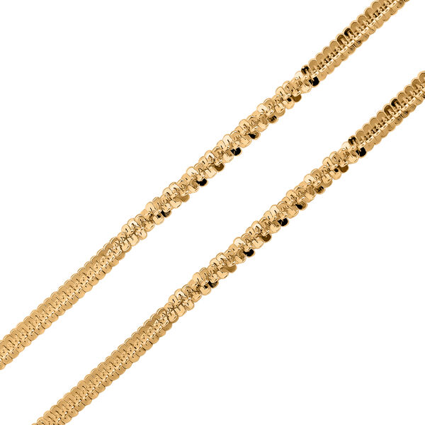 Italienische, alternierende Margarita Halskette, ca. 45 cm, 925 Silber vergoldet image number 2