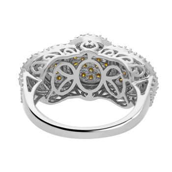 Wei&szlig;er und gelber Diamant-Ring - 1 ct.