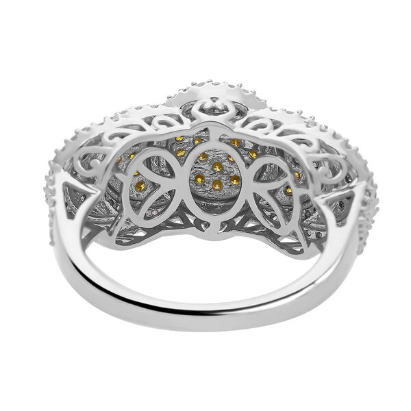Weißer und gelber Diamant-Ring - 1 ct. image number 2