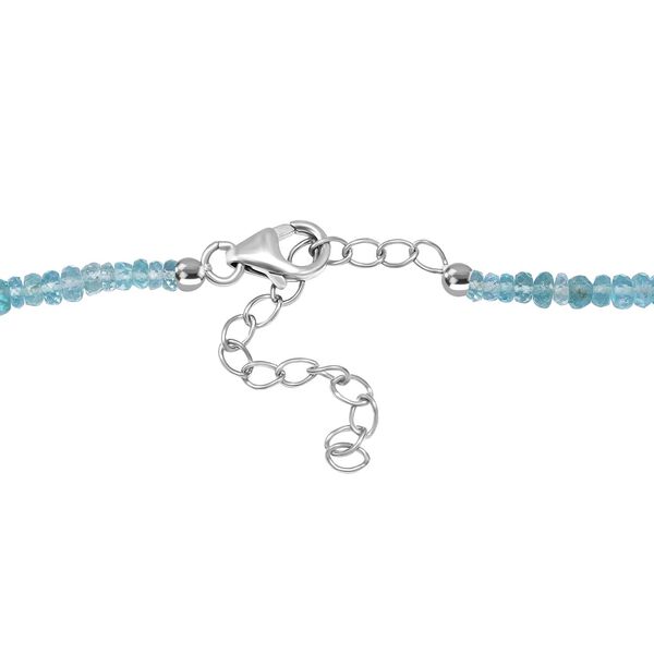 Lagunen Apatit Halskette ca. 50 cm 925 Silber rhodiniert ca. 100.00 ct image number 5