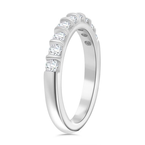 LUXURIANT DIAMOND- SGL zertifizierter VS-EF Labor Diamant Ring, 925 Silber platiniert - 0,50 ct. image number 5
