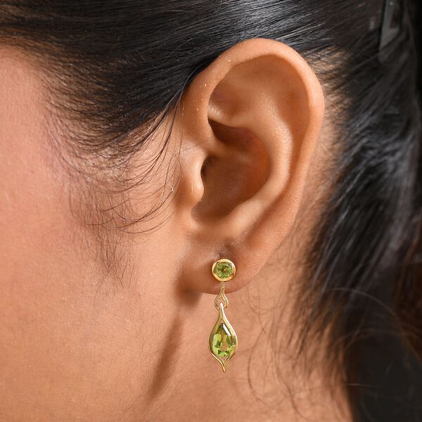 Nat&uuml;rliche Peridot Ohrh&auml;nger - 2,5 ct. image number 3