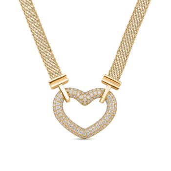 Wei&szlig;e Zirkonia 50+5cm Halskette in Goldton