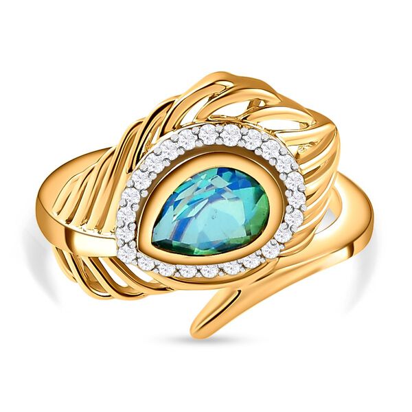 Pfau Triplett Quarz und Zirkon-Ring - 1,53 ct.