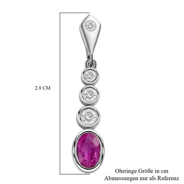 Ilakaka rosa Saphir und Zirkon-Ohrringe - 1,65 ct. image number 6