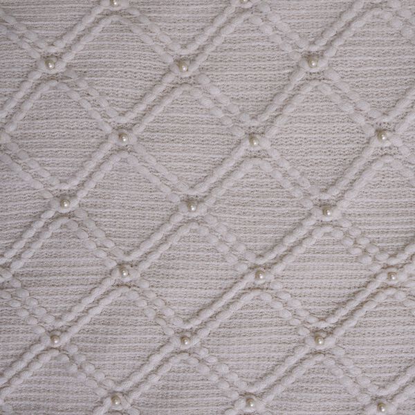 Strickschal mit Quasten und Perlen, Beige image number 4