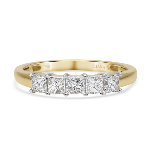 ILIANA Diamant-Ring, IGI zertifiziert SI G-H, 750 Gelbgold  ca. 1,00 ct