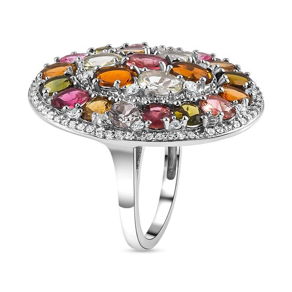 Natürlicher Mehrfach-Turmalin und Zirkon-Ring - 8,92 ct. image number 5