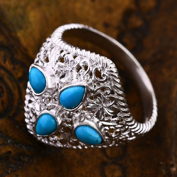 Royal Bali Kollektion - Sleeping Beauty T&uuml;rkis Ring - 1,24 ct. image number 1