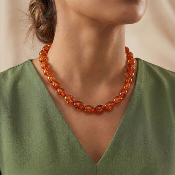 Synthetische Bernstein-Halskette, 45cm