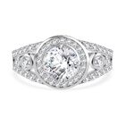 LUSTRO STELLA - Weißer Zirkonia Ring 925 Silber rhodiniert (Größe 18.00)