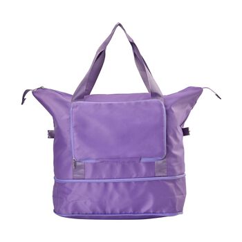 Nylon Faltbare Reisetasche Gr&ouml;&szlig;e: 40*28*23cm, 2 Steckf&auml;cher, lila