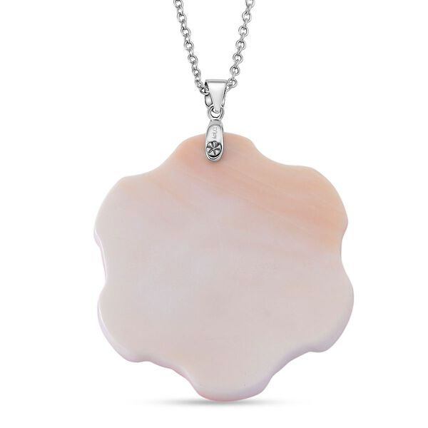 D'Joy Natürlicher Rosa Königsmuschel Perle Schmuckset ca. 50 cm 925 Silber rhodiniert ca. 0,00 ct. image number 4