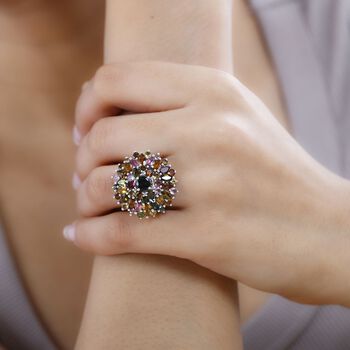 AA mehrfarbiger Turmalin Ring, ca. 6,04 ct.