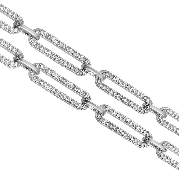 Wei&szlig;e Kristall-Halskette, 45 cm - 2,28 ct. image number 4