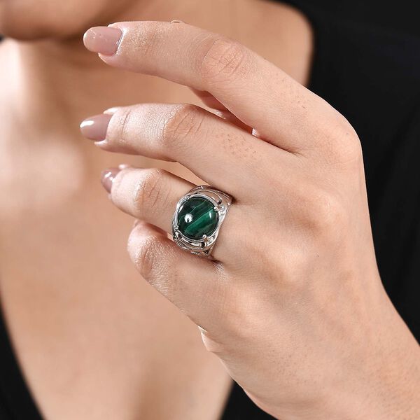 Malachit Ring Messing (Größe 16.00) ca. 7,87 ct image number 3