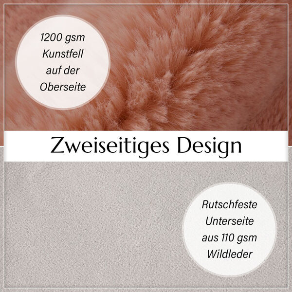 Luxury Edition: Superweicher Kunstfell-Teppich, Altrosa image number 2