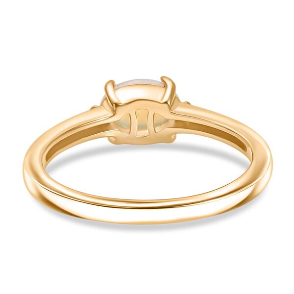 LUXURIANT 0,55 ct. AA nat&uuml;rlicher, &auml;thiopischer Welo Opal und Labor Diamant Ring image number 5