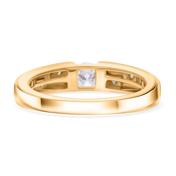 LUXURIANT DIAMOND - Lab Grown Diamant SI-GH Ring 925 Silber 750 Gelbgold vermeil (Gr&ouml;&szlig;e 19.00) ca. 1,00 ct image number 4
