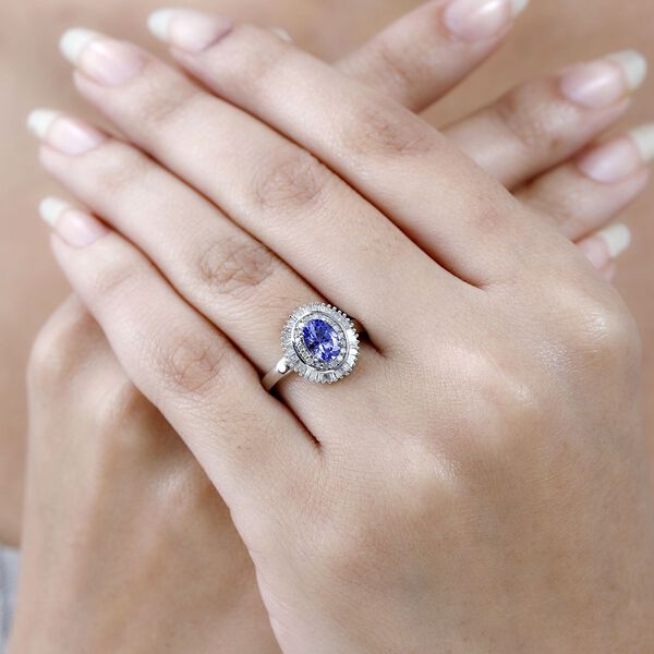 AA Tansanit und Diamant-Ring - 1,02 ct. image number 3