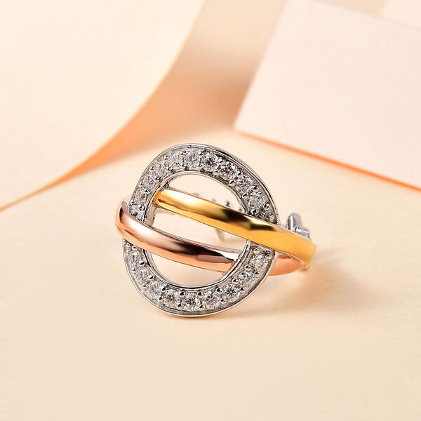 GP Amore Kollektion - LOVEYOU Moissanit und Kanchanaburi blauer Saphir-Ring - 0,56 ct. image number 2